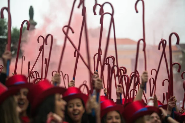 Porto Portugalsko Května 2019 Cortejo Queima Das Fitas Každoroční Slavnost — Stock fotografie