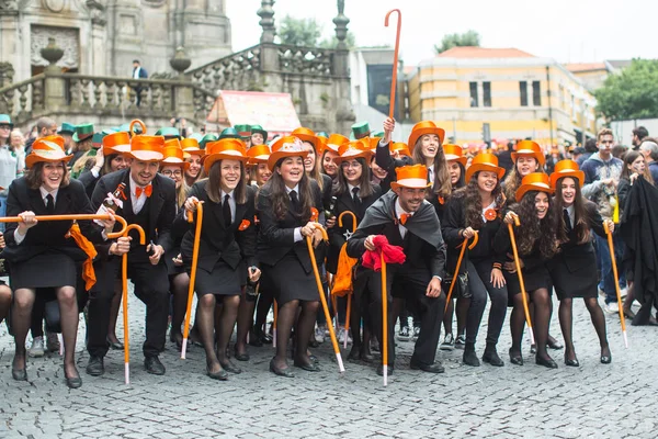 Porto Portugal Maio 2019 Durante Cortejo Queima Das Fitas Festa — Fotografia de Stock