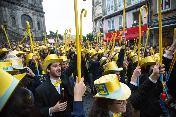 Porto Portugal Maio 2019 Durante Cortejo Queima Das Fitas Festa — Fotografia de Stock