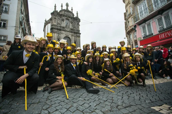 Porto Portugal Mayo 2019 Durante Cortejo Queima Das Fitas Fiesta — Foto de Stock