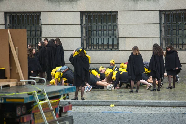 Porto Portugalsko Května 2019 Cortejo Queima Das Fitas Každoroční Slavnost — Stock fotografie