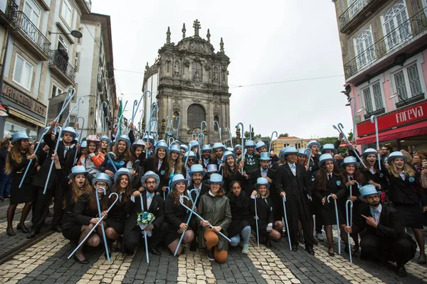 Porto Portugal Mayo 2019 Durante Cortejo Queima Das Fitas Fiesta — Foto de Stock