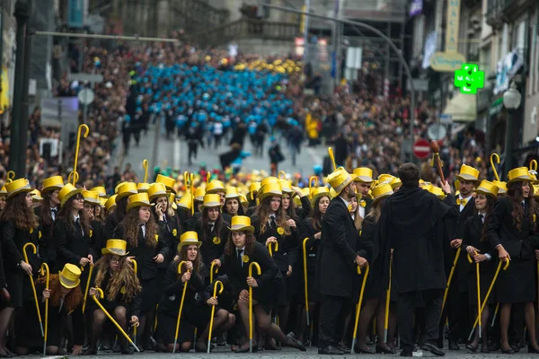 Porto Portugal Mayo 2019 Durante Cortejo Queima Das Fitas Fiesta — Foto de Stock