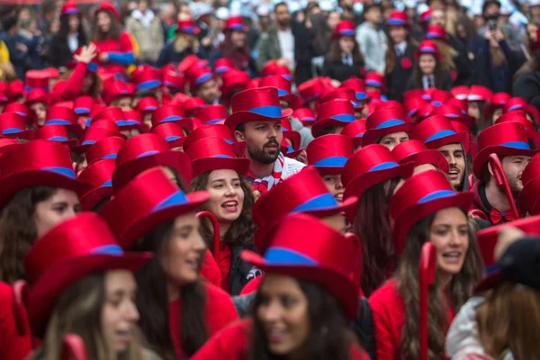 Porto Portugalia Maja 2019 Podczas Cortejo Queima Das Fitas Coroczne — Zdjęcie stockowe