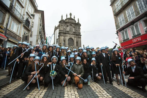 Porto Portugalsko Května 2019 Cortejo Queima Das Fitas Každoroční Slavnost — Stock fotografie