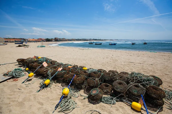 Equipamento Pesca Costa Atlântica Oceano — Fotografia de Stock