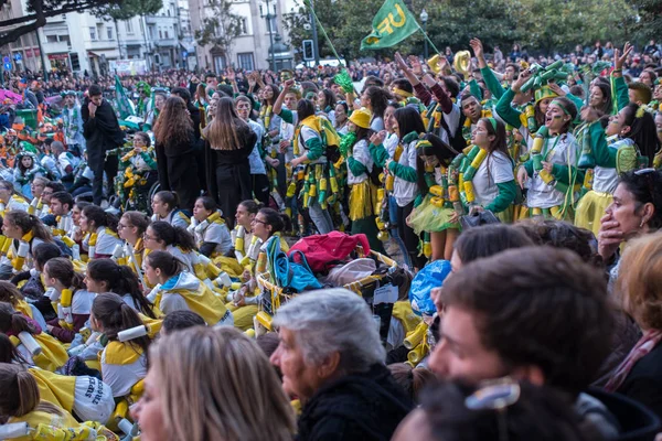 Porto Portekiz Ekim 2018 Katılımcılar Porto Center Geleneksel Cortejo Latada — Stok fotoğraf