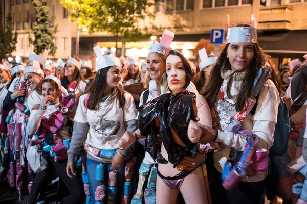 Porto Portugal Oct 2018 Participantes Del Tradicional Festival Estudiantes Las —  Fotos de Stock