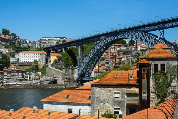 Vista Superior Del Río Duero Por Vila Nova Gaia Oporto —  Fotos de Stock