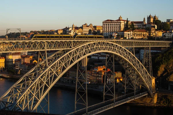 Brücke Dom Luis Und Douro Fluss Porto Portugal — Stockfoto
