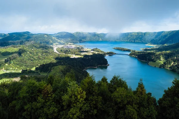 Lagos Sete Cidades Ilha San Miguel Açores Portugal — Fotografia de Stock