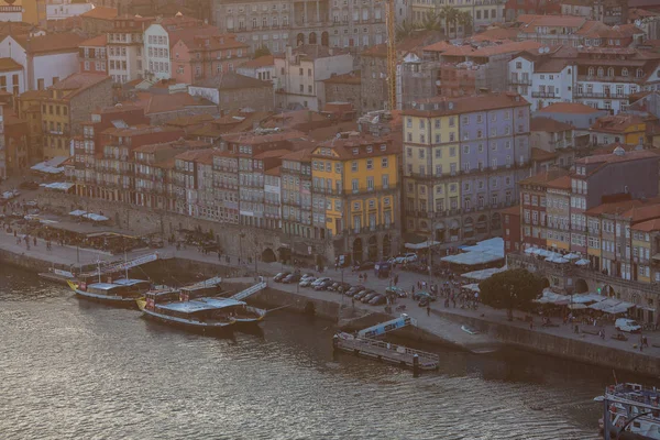 Порто Португалия Апреля 2017 Года Вид Сверху Рибейру Реку Доуро — стоковое фото