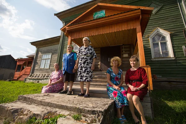 Ladva Vepsia Leningrad Reg Russland August 2018 Vepsische Einheimische Frauen — Stockfoto