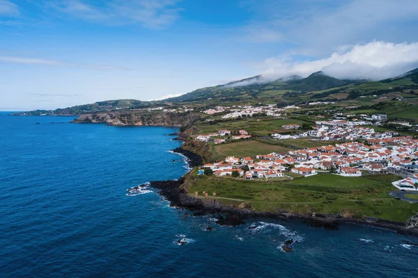 Flygvy Över Kustlinjen San Miguel Island Azorerna Portugal — Stockfoto