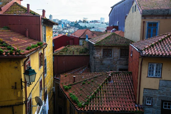 Maisons Dans Les Vieux Quartiers Porto Portugal — Photo