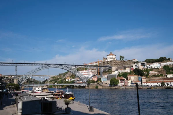 Ribeira Vista Para Ponte Dom Luis Porto Portugal — Fotografia de Stock