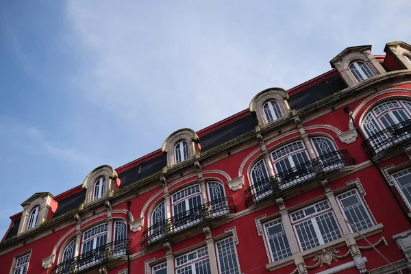 View Facade House Porto Downtown Portugal — Stok fotoğraf