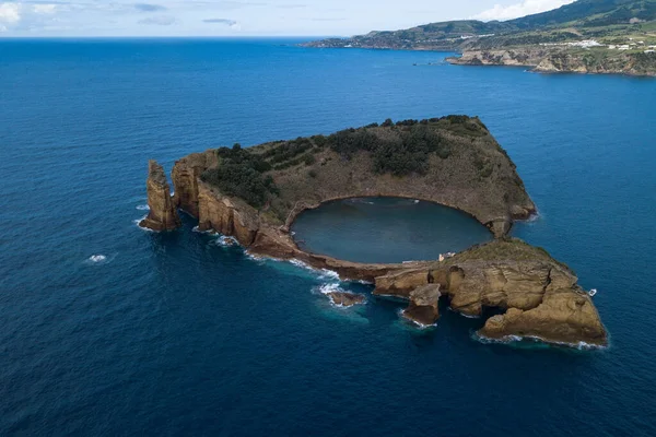 Luftaufnahme Der Insel Vila Franca Campo Azoren Portugal — Stockfoto