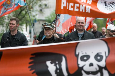 MOSCOW - 1 Mayıs 2016: Eduard Limonov (1943-2020), Rus milliyetçi yazar ve siyasi muhalif, yasaklı Ulusal Bolşevik Partisi 'nin kurucusu ve eski lideri.. 