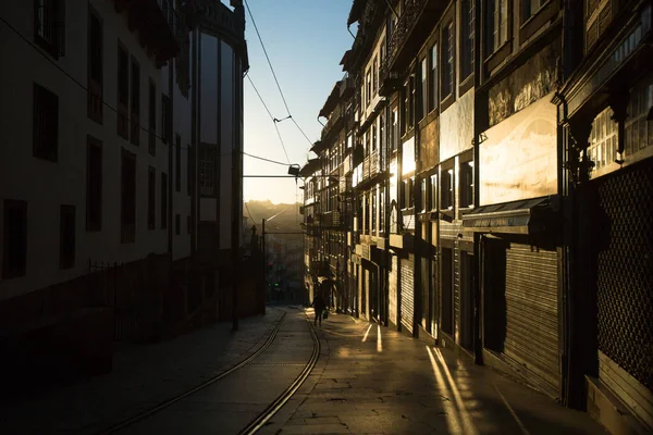 Porto Portugalsko Června 2020 Opuštěné Ranní Ulice Starého Města Portugalská — Stock fotografie