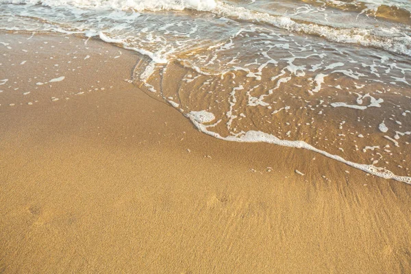 Μαλακό Κύμα Της Θάλασσας Τροπική Παραλία Άμμο — Φωτογραφία Αρχείου