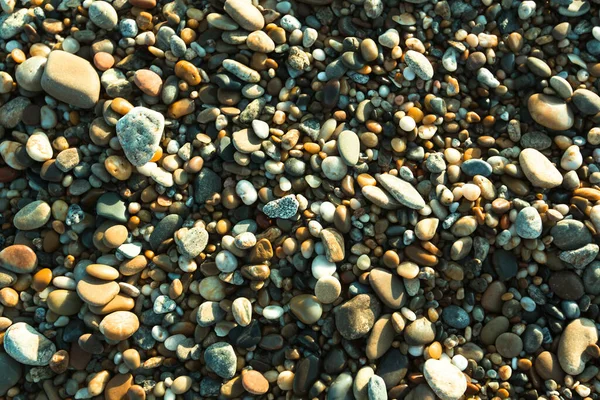 Ocean Piasek Plażowy Teksturą Kamyków — Zdjęcie stockowe