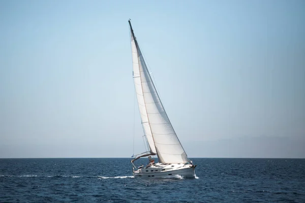 Barche Nel Mar Egeo Yachting Vela Lusso — Foto Stock