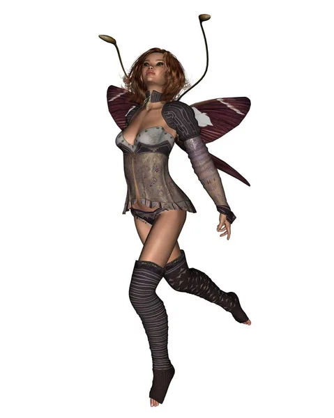 Ilustracja Taniec Bajki Butterfly Wings Cyfrowo Renderowane Ilustracja — Zdjęcie stockowe