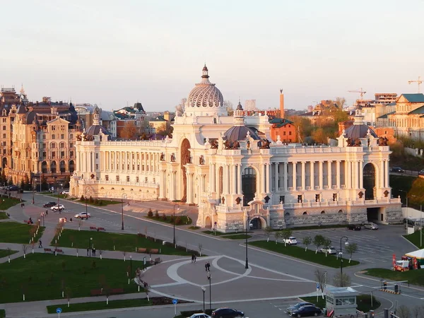 Palacio Granjeros Kazan Atardecer Tartaristán Mayo 2018 —  Fotos de Stock