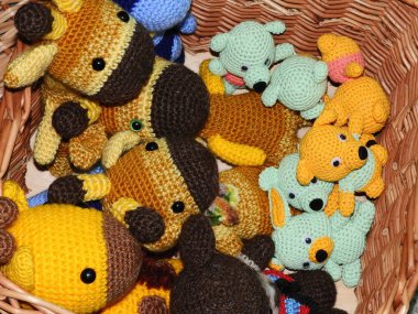 Amigurumi - örgü oyuncak hayvanlar. Atış Moskova Uluslararası Fuarı yapıldı. Eylül, 2018