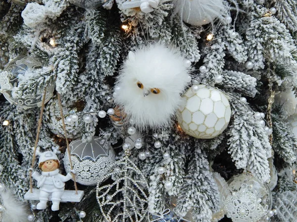 Vánoční Hračky Pozadí Výstřel Byl Proveden Mezinárodní Výstavě Moskvě Září — Stock fotografie