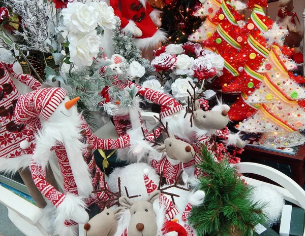 Christmas Toys Background Shot Made International Exhibition Moscow September 2017 — Stock Photo, Image