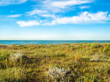 Gava Beach. Bir sahil Barcelona plajları. Turizm ve doğal alanlarda bir çok ile