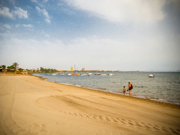 Playa Honda Beach Una Delle Spiagge Turistiche Del Mar Menor — Foto Stock