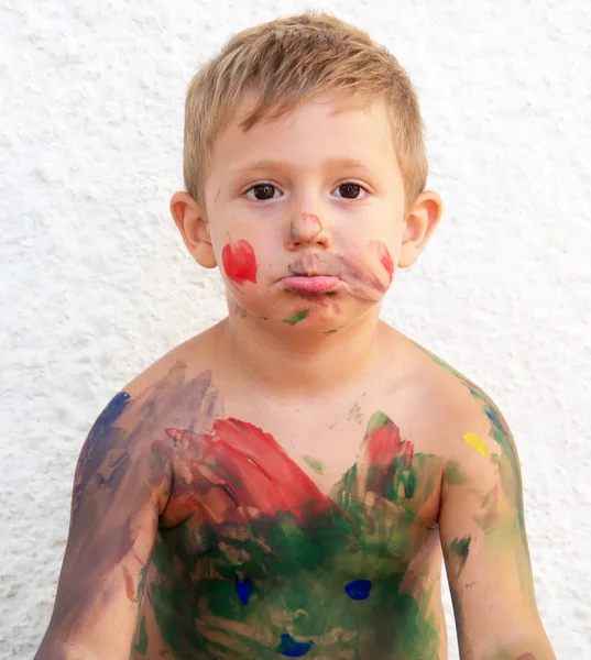 Child with painted body