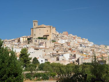 Moratalla kasabasımanzarası. Vilayet Murcia, İspanya