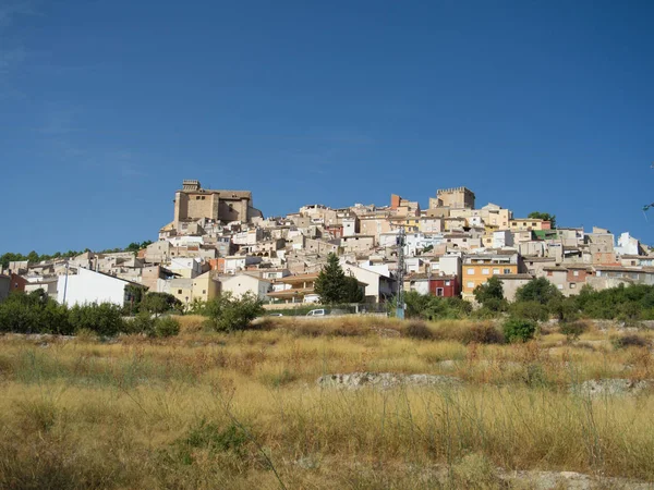 Vue sur la ville de Moratalla. Province of Murcia, Espagne Photos De Stock Libres De Droits