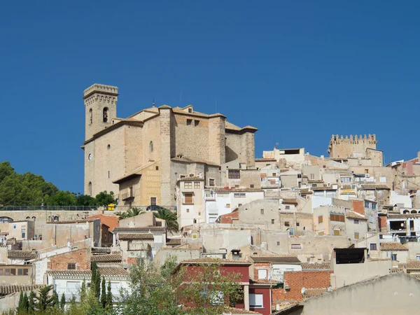 Vue sur la ville de Moratalla. Province of Murcia, Espagne Images De Stock Libres De Droits