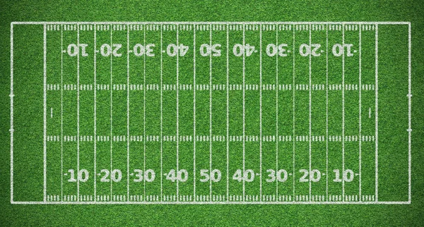 アメリカン フットボールのフィールドの平面図 — ストック写真