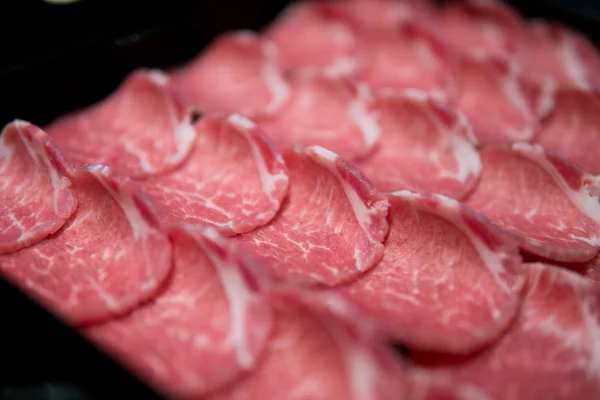 Rodajas Delgadas Carne Cruda —  Fotos de Stock