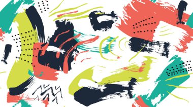 Akrilik boya. El dokulu arka plan boyalı