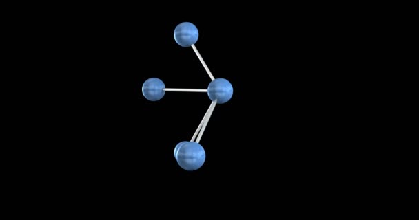 Moleküler Şeklin Alfa Ile Loopable Animasyon — Stok video