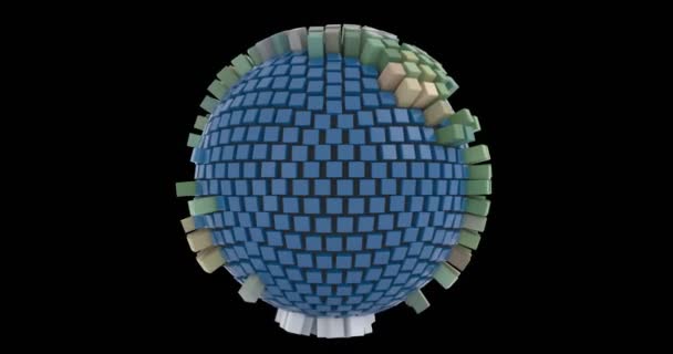 Анимация Графической Земли Зацикленной Альфе — стоковое видео