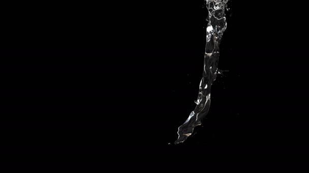 Animation Water Flow Alpha — Stock Video