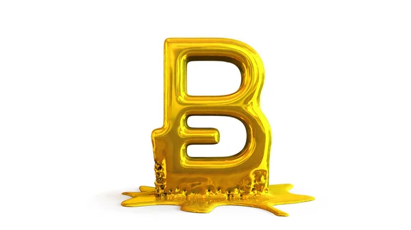 Illustration Bitcoin Symbol Melting — Stock Photo, Image
