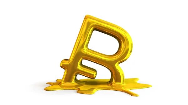 Ilustracja Bitcoin Symbol Topnienia — Zdjęcie stockowe