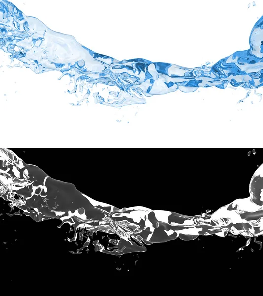 Animation Eines Blauen Wasserflusses — Stockfoto