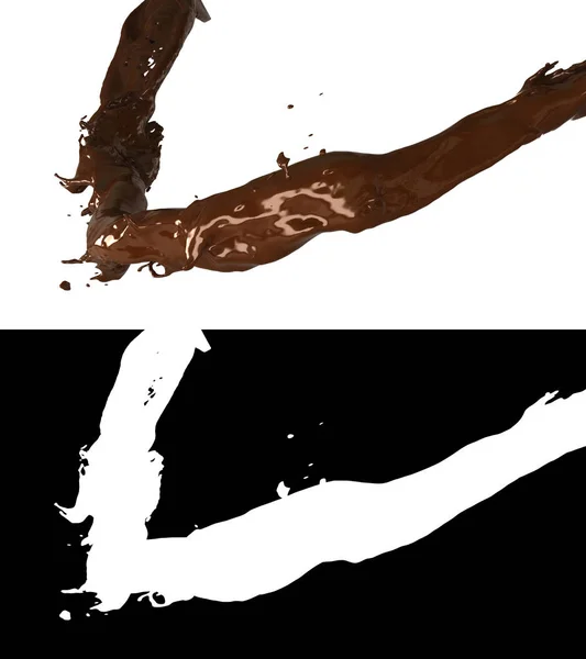 巧克力流动的例证 — 图库照片
