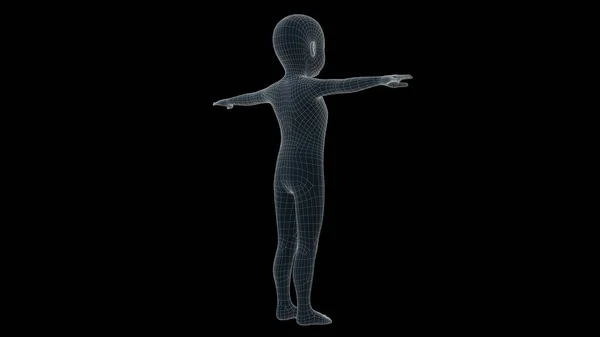 Ilustrasi Dari Hologram Xray Anak — Stok Foto