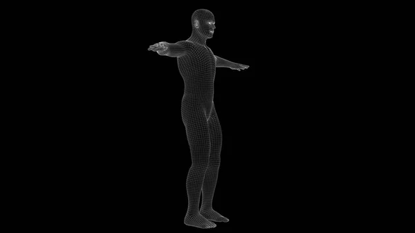 Illustration Eines Mannes Röntgen Hologramm — Stockfoto